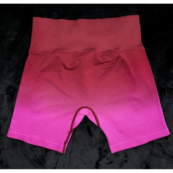 VS Victoria Secret PINK Active ribbed stretch high waist biker shorts sz Medium - Picture 3 of 4